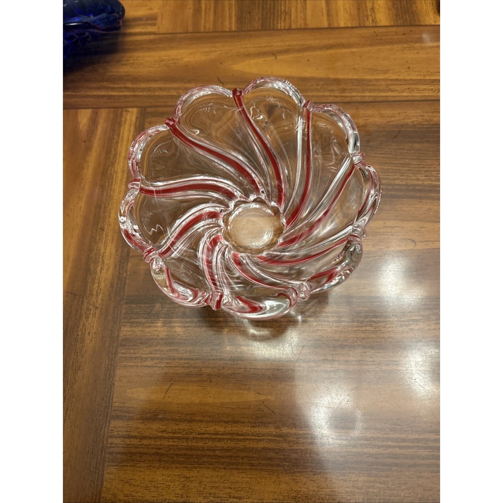 mikasa Vintage Peppermint Swirl‎ 5 Inch Candy Dish Holiday